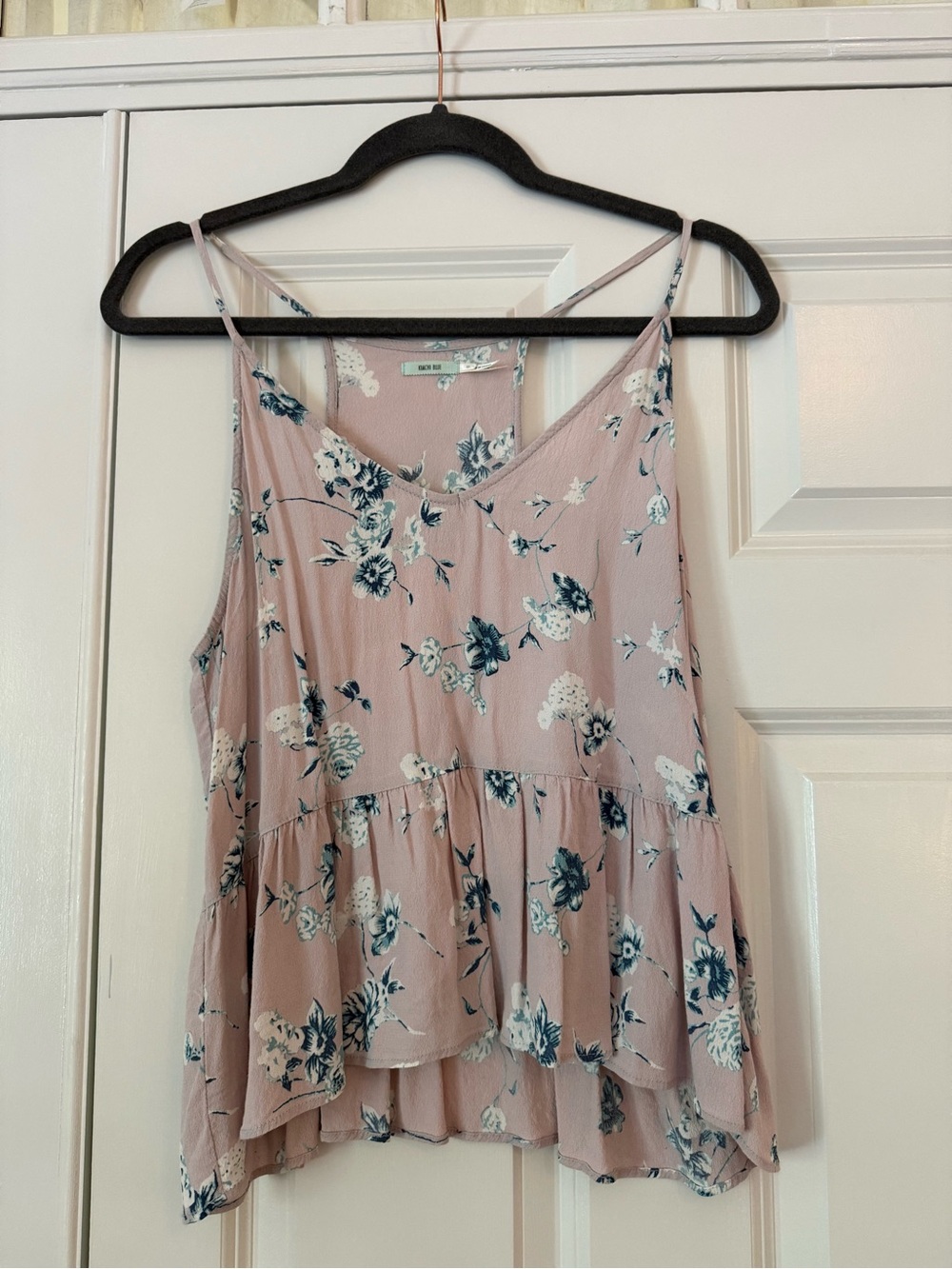 Floral Tiered Spaghetti-Strap Tank Top